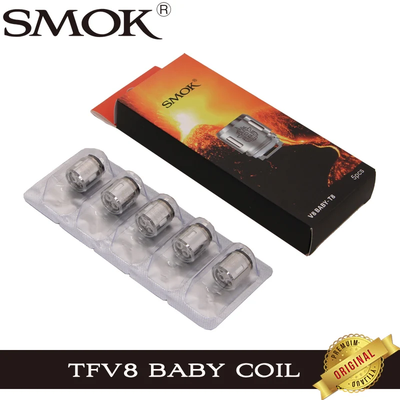 5pcs/Lot SMOK TFV8 Baby Coil V8 Baby-T8 Baby-T6 Baby-X4 Baby-Q2 Baby-M2 Core Baby T8 T6 X4 Q2 M2 RBA Fit TFV8 Baby Tank Stick V8
5pcs/Lot SMOK TFV8 Baby Coil V8 Baby-T8 Baby-T6 Baby-X4 Baby-Q2 Baby-M2 Core Baby T8 T6 X4 Q2 M2 RBA Fit TFV8 Baby Tank Stick V8