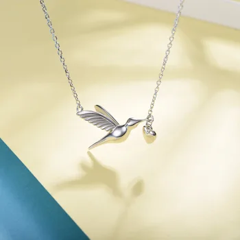 Love Bird Heart Pendant Necklace 925 Sterling Silver Give You My Heart Lovebirds Heart Charm Gift For Heart P6019B
Love Bird Heart Pendant Necklace 925 Sterling Silver Give You My Heart Lovebirds Heart Charm Gift For Heart P6019B