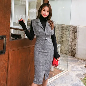 2 pieces set new fashion comfortable temperament vintage black basic shirt slim casual elegant pencil dress OL wild women sets
2 pieces set new fashion comfortable temperament vintage black basic shirt slim casual elegant pencil dress OL wild women sets