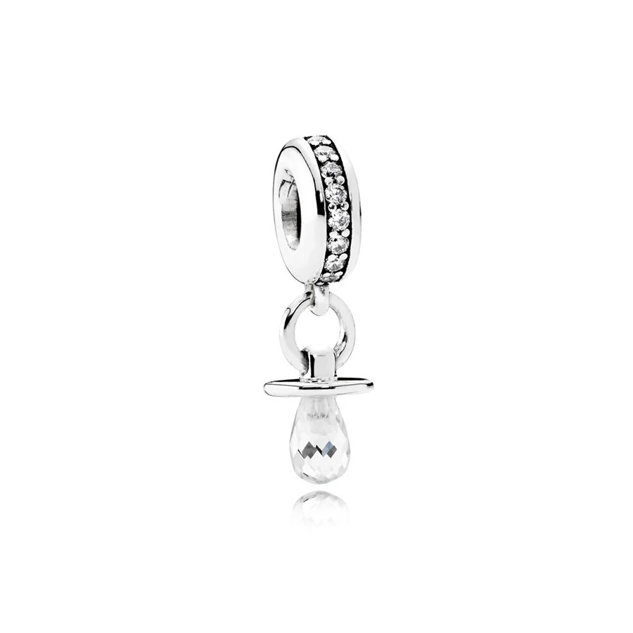 NEW 100% 925 Sterling Silver Pacifier Dangle Charm Clear CZ Pendant Bead For Mother Gift Bracelet DIY Bangle
NEW 100% 925 Sterling Silver Pacifier Dangle Charm Clear CZ Pendant Bead For Mother Gift Bracelet DIY Bangle