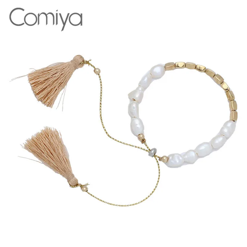 Comiya Bracelets For Women Acrylic Pearls Zinc Alloy Gold Color Beads Velentinel Accessories Bracelet Pulseira Long Tassels
Comiya Bracelets For Women Acrylic Pearls Zinc Alloy Gold Color Beads Velentinel Accessories Bracelet Pulseira Long Tassels