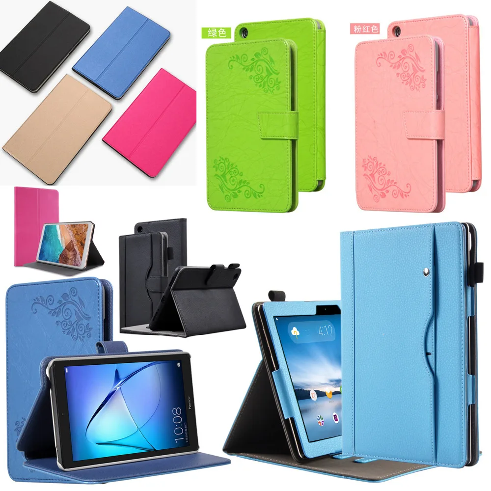 

Flip Stand PU Leather Magnet Cover Funda Case For Huawei MediaPad M5 Lite 8.0 T5 8 JDN2-W09/AL00 Honor Pad 5 8" Coque +Film +Pen