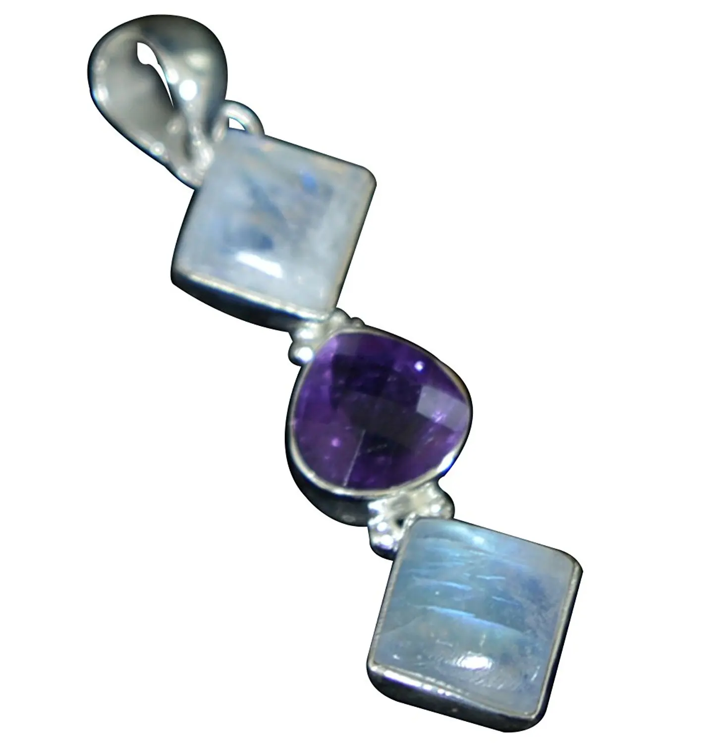 Подвеска Lovegem Nature Rainbow Moonstone из стерлингового серебра 925 пробы 50 мм AP4353 | Украшения