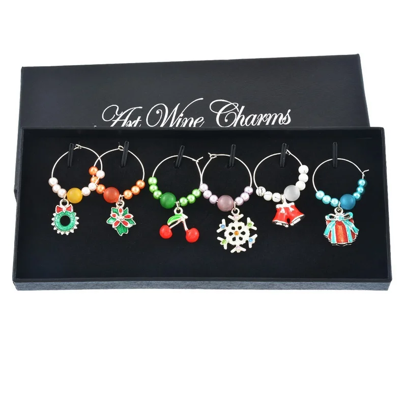 Hoomall 6PCs/set Christmas Wine Charms with Box Party Gifts Markers Pendants Dinner Table Decorations For The New Year
Hoomall 6PCs/set Christmas Wine Charms with Box Party Gifts Markers Pendants Dinner Table Decorations For The New Year