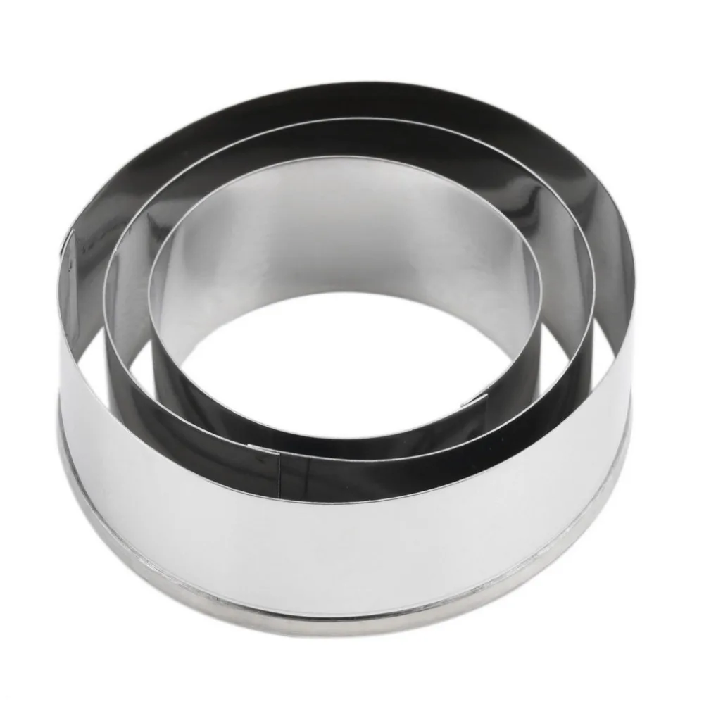3 Pcs/set Cake Cutter Adjustable Round Stainless Steel Cookie Mousse Cake Ring Cake Cutting Gum Paste Mould Layer Slicer
3 Pcs/set Cake Cutter Adjustable Round Stainless Steel Cookie Mousse Cake Ring Cake Cutting Gum Paste Mould Layer Slicer