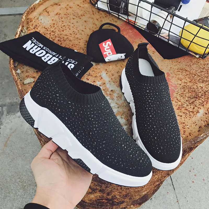Sooneeya Black Bling Crystal Design Platform Shoes Woman Breathable Stretch Loafers Women Shoes Slip On Female Light Footwear
Sooneeya Black Bling Crystal Design Platform Shoes Woman Breathable Stretch Loafers Women Shoes Slip On Female Light Footwear