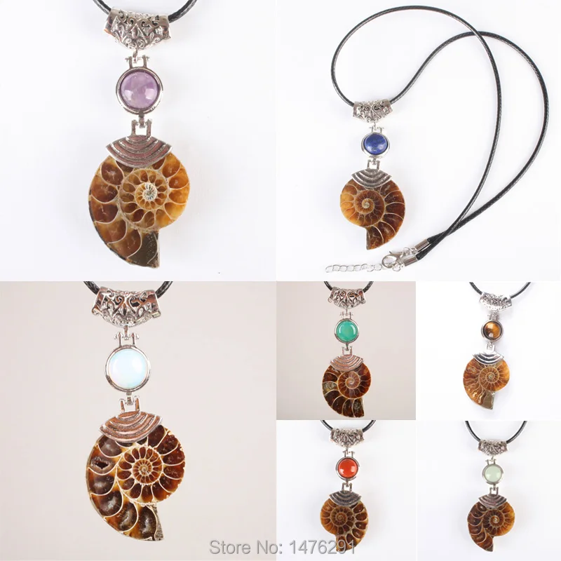 Attractive Natural Ammonite Conch Shell Mix-Crystal Stone Pendant Bead 1PCS (No Chain)
Attractive Natural Ammonite Conch Shell Mix-Crystal Stone Pendant Bead 1PCS (No Chain)