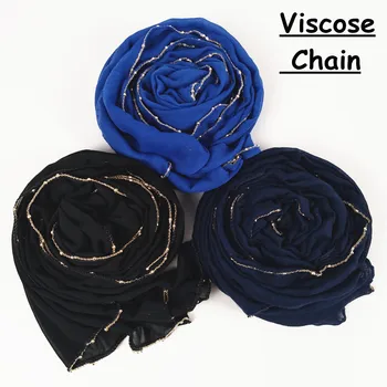 M25 High quality gold chain viscose hijab scarf women shawl lady wrap headband 180*85cm 10pcs/lot
M25 High quality gold chain viscose hijab scarf women shawl lady wrap headband 180*85cm 10pcs/lot