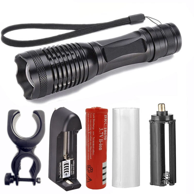 Z20 E6 portable light XML T6 LED Flashlight 4000 Lumens Zoomable 5 Modes Lanterna using rechargeable battery 18650 or AAA
Z20 E6 portable light XML T6 LED Flashlight 4000 Lumens Zoomable 5 Modes Lanterna using rechargeable battery 18650 or AAA