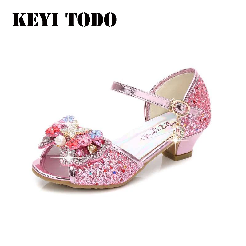 Spring New flower girl Princess Sandals colorful Butterfly knot Sequined Upper girls shoes high heels Party Dance Sandals L141
Spring New flower girl Princess Sandals colorful Butterfly knot Sequined Upper girls shoes high heels Party Dance Sandals L141