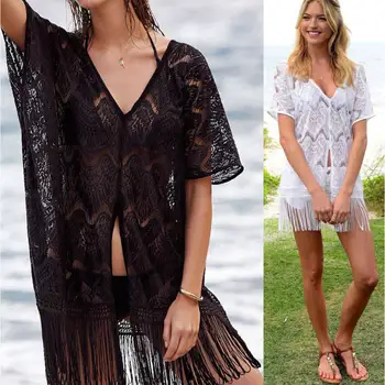 Fashion Women Lace Blouses Cover Up Lace Crochet Kaftan Short Sleeve Summer Beach Wear Casual Women Clothes
Fashion Women Lace Blouses Cover Up Lace Crochet Kaftan Short Sleeve Summer Beach Wear Casual Women Clothes