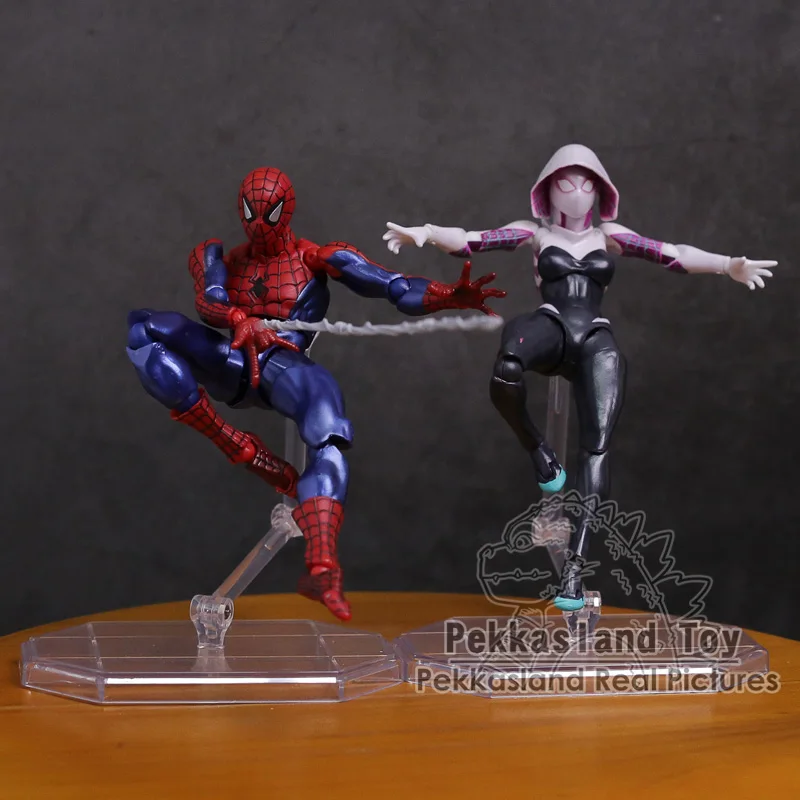 Revoltech Series NO.002 Spiderman / NO.004 Gwen Stacy Spider Gwen PVC Action Figure Collectible Model Toy 15cm
Revoltech Series NO.002 Spiderman / NO.004 Gwen Stacy Spider Gwen PVC Action Figure Collectible Model Toy 15cm