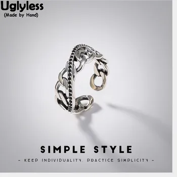 Uglyless 100% Real 925 Sterling Silver Handmade Twisted Finger Rings for Women Hollow Fine Jewelry Simple Fashion Open Ring
Uglyless 100% Real 925 Sterling Silver Handmade Twisted Finger Rings for Women Hollow Fine Jewelry Simple Fashion Open Ring