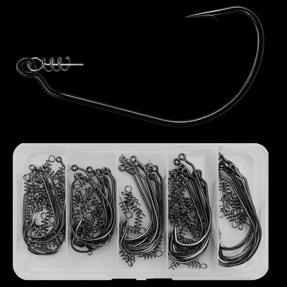 WALK FISH 50PCS/Lot Fishing Worm Hook with Lock Stitch Soft Bait Single Hooks Grub Fishhook Texas Rig Accessories
WALK FISH 50PCS/Lot Fishing Worm Hook with Lock Stitch Soft Bait Single Hooks Grub Fishhook Texas Rig Accessories