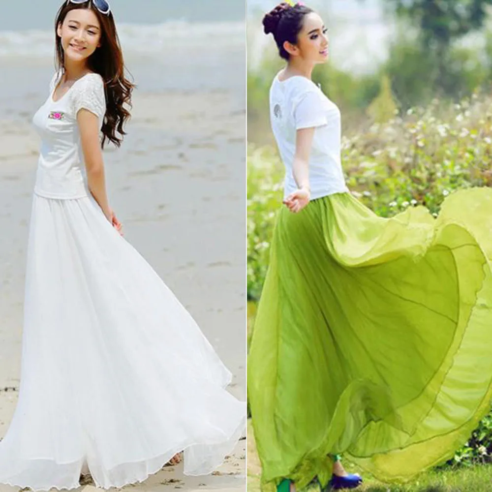 Women Elastic Waist Chiffon Long Maxi Beach Skirts Womens Elegant Skirt Female Jupe Femme 2018 Fashion Women Skirts #442
Women Elastic Waist Chiffon Long Maxi Beach Skirts Womens Elegant Skirt Female Jupe Femme 2018 Fashion Women Skirts #442