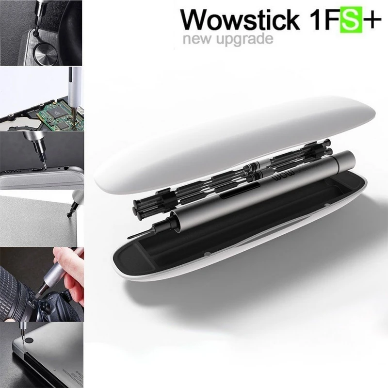 Wowstick 1P 1F Pro Mini Precision Electric Screwdriver Magnetizer 56pcs 4mm Bit Set Cordless Power Screw Driver Kit LED Light
Wowstick 1P 1F Pro Mini Precision Electric Screwdriver Magnetizer 56pcs 4mm Bit Set Cordless Power Screw Driver Kit LED Light