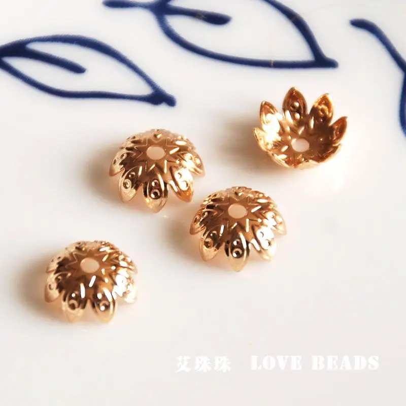wholesale 10 pcs/lot golden gold plated beads caps jewelry making craft findings DIY for women
wholesale 10 pcs/lot golden gold plated beads caps jewelry making craft findings DIY for women