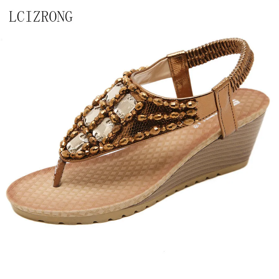 LCIZRONG Fashion Women Wedges Shoes Luxury Rhinestone Bohemia Beach Sandals Summer Italian Style Casual Ladies Shoes Large Size
LCIZRONG Fashion Women Wedges Shoes Luxury Rhinestone Bohemia Beach Sandals Summer Italian Style Casual Ladies Shoes Large Size