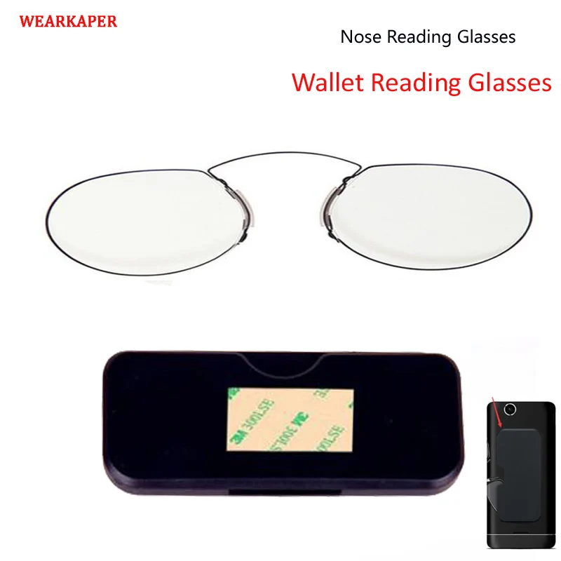 WEARKAPER TR90 Clip Nose Reading Glasses Mini Folding Wallet Reader Portable with Phone Stands With Case 1 To 3
WEARKAPER TR90 Clip Nose Reading Glasses Mini Folding Wallet Reader Portable with Phone Stands With Case 1 To 3