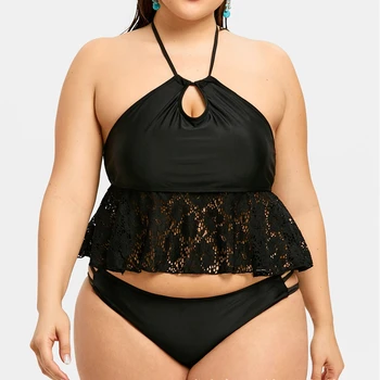 Women plus size bikinis set openwork swimsuit large sizes halter swimwear lace cut out swimsuit women black tankini set
Women plus size bikinis set openwork swimsuit large sizes halter swimwear lace cut out swimsuit women black tankini set