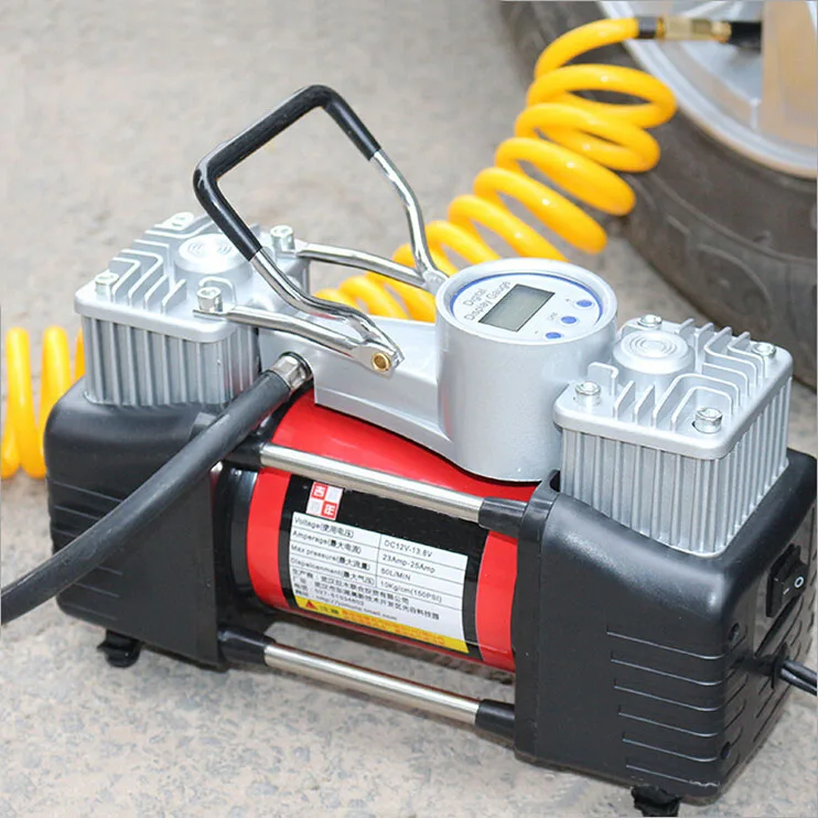 Digital Pressure Preset 12v Air Compressor Car Tyre Inflator Double Cylinder Metal Car Tire Inflator High Pressure Air Pump
Digital Pressure Preset 12v Air Compressor Car Tyre Inflator Double Cylinder Metal Car Tire Inflator High Pressure Air Pump