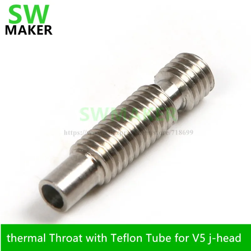 2pcs 1.75mm / 3mm thermal Throat with PTFE Tube titanium alloy/stainless heater break super smooth for V5 jhead 3D Printer
2pcs 1.75mm / 3mm thermal Throat with PTFE Tube titanium alloy/stainless heater break super smooth for V5 jhead 3D Printer
