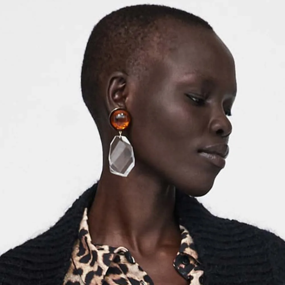 Flatfoosie Transparent Resin Dangle Earrings For Women ZA Trendy New Acrylic Pendant Jewelry Elegant Geometric Long Drop Earring
Flatfoosie Transparent Resin Dangle Earrings For Women ZA Trendy New Acrylic Pendant Jewelry Elegant Geometric Long Drop Earring