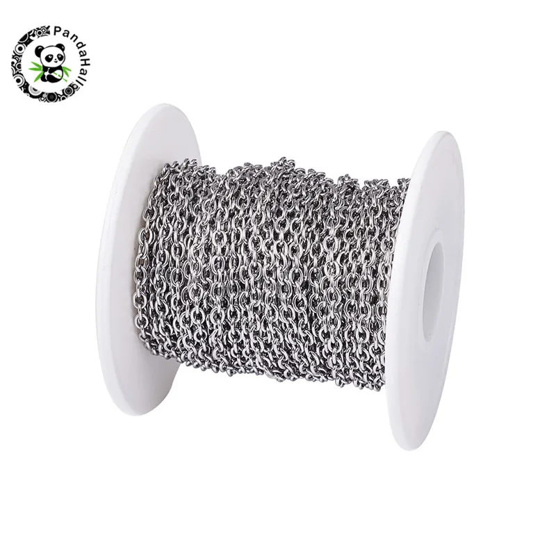 10m/roll 4x3x0.8mm Unwelded 304 Stainless Steel Cross Chains for Jewelry Making Stainless Steel Color
10m/roll 4x3x0.8mm Unwelded 304 Stainless Steel Cross Chains for Jewelry Making Stainless Steel Color