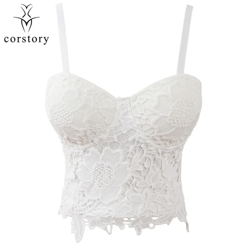 Corstory Sexy White Sweet Cotton Floral Lace Push Up Bralet Women Wedding Party Bridal Corset Bustier & Corset Cropped Top Vest
Corstory Sexy White Sweet Cotton Floral Lace Push Up Bralet Women Wedding Party Bridal Corset Bustier & Corset Cropped Top Vest