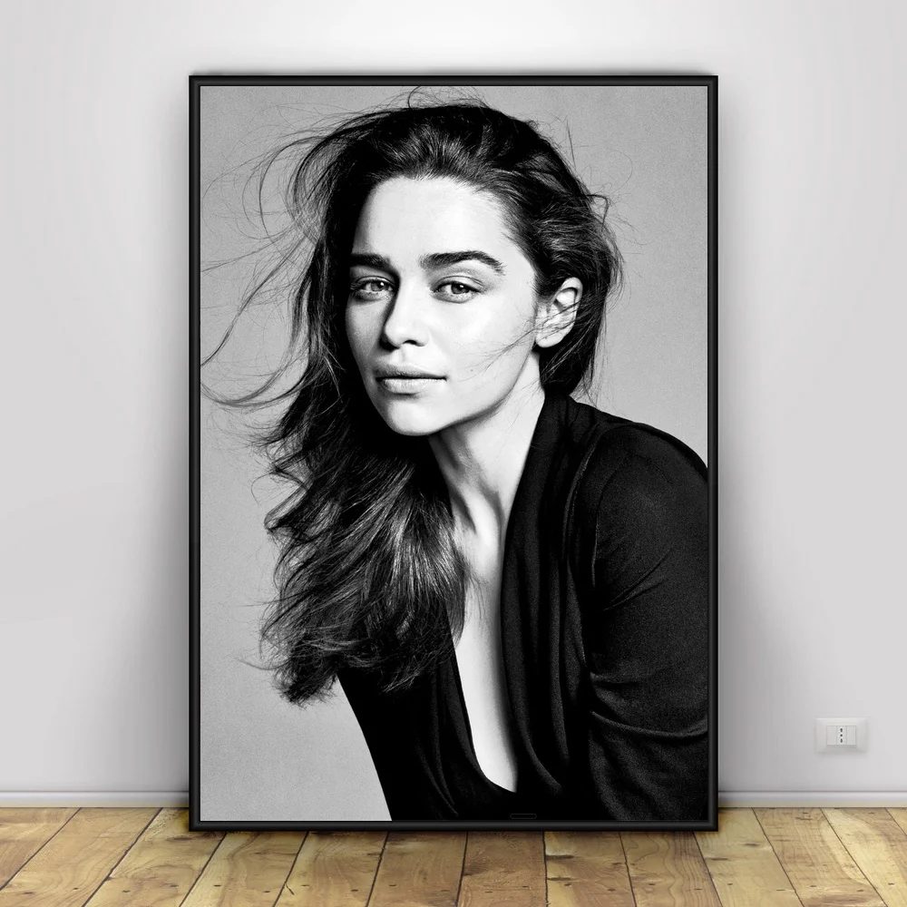 Emilia Clarke Искусство Шелковый плакат Настенный декор 12x18 24x36 дюймов|Рисование и