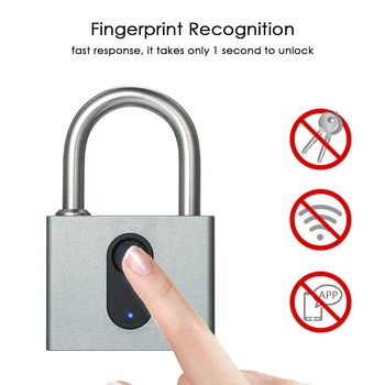 20 Sets Fingerprints Smart Fingerprint Lock USB Rechargeable Waterproof Anti-Theft Security Padlock Keyless Door Luggage Lock
20 Sets Fingerprints Smart Fingerprint Lock USB Rechargeable Waterproof Anti-Theft Security Padlock Keyless Door Luggage Lock