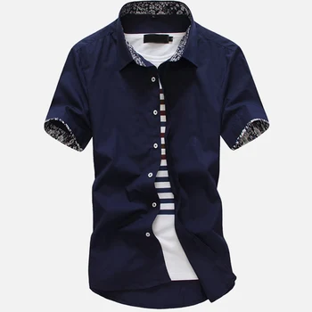 Men's Slim Fit Short Sleeve Dress Shirt Turn-Down Collar Social Bussiness Shirts For Men 2019 Summer Male Streetwear Clothes Top
Men's Slim Fit Short Sleeve Dress Shirt Turn-Down Collar Social Bussiness Shirts For Men 2019 Summer Male Streetwear Clothes Top