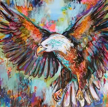 High quality modern handmade painting flying eagle on oil canvas for living room decor and wallpaper
High quality modern handmade painting flying eagle on oil canvas for living room decor and wallpaper