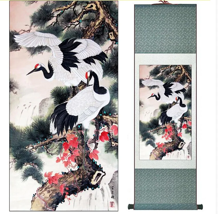 Chinese Art Painting Home Office Decoration Chinese painting cranes with pine treesPrinted painting
Chinese Art Painting Home Office Decoration Chinese painting cranes with pine treesPrinted painting