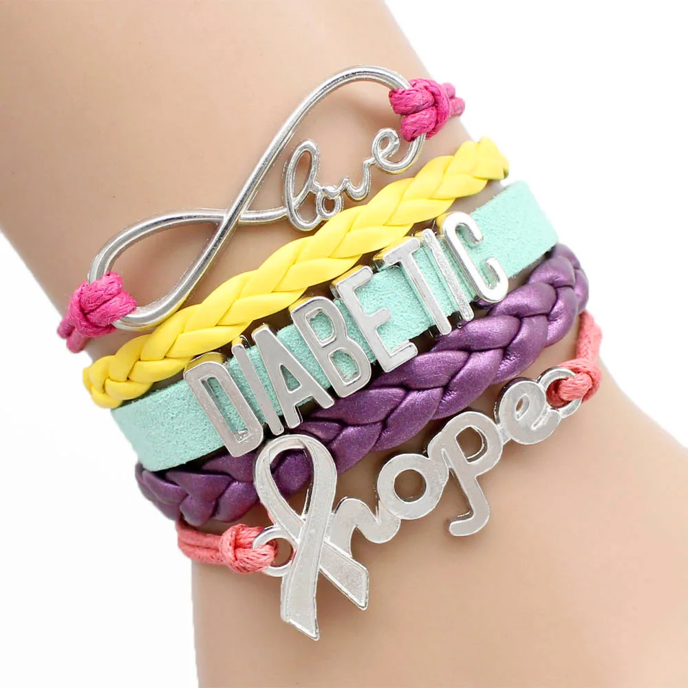 Infinity Hope DIABETIC Bracelet Awareness Hope Charm Leather Men Bracelets & Bangles Gift For Men Women Jewelry
Infinity Hope DIABETIC Bracelet Awareness Hope Charm Leather Men Bracelets & Bangles Gift For Men Women Jewelry
