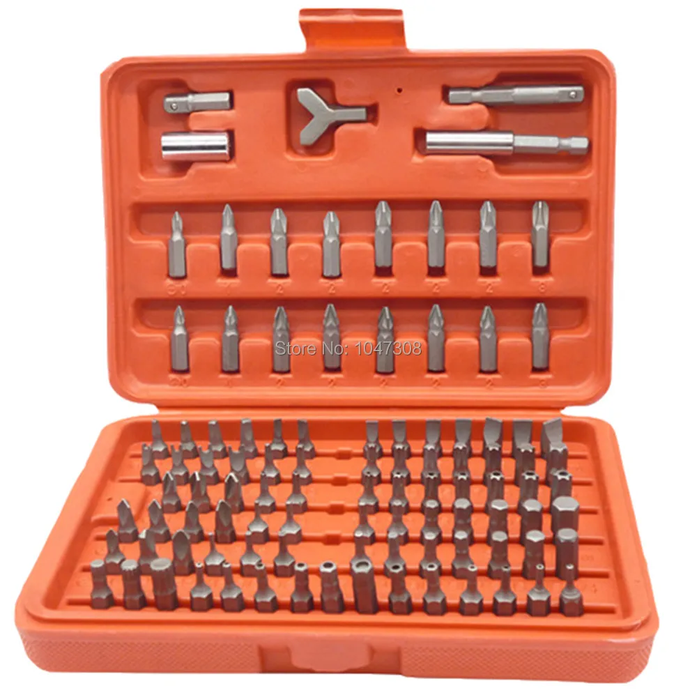 100pc Security Bit Tool Set Torx Hex Drill Star Spanner Security Bit Set Star Torx Hex Spanner Tri-Wing Screwdriver Bits w/ Case
100pc Security Bit Tool Set Torx Hex Drill Star Spanner Security Bit Set Star Torx Hex Spanner Tri-Wing Screwdriver Bits w/ Case