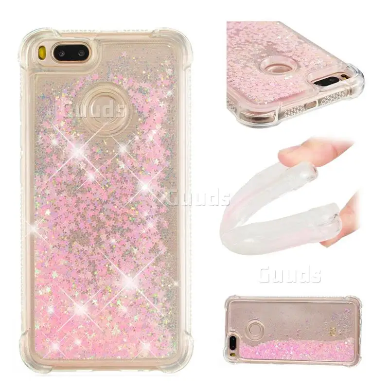 Dynamic Liquid Glitter Sand Quicksand TPU Case for Xiaomi Mi A1 / Mi 5X - Silver Powder Star