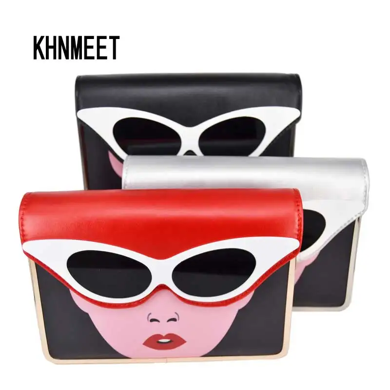Fashion Glasses Pu Clutch Bag 3 color Red Silver Black Evening Bag Chain Lovely Wristlets Women Party Purse Ladies shoulder bags
Fashion Glasses Pu Clutch Bag 3 color Red Silver Black Evening Bag Chain Lovely Wristlets Women Party Purse Ladies shoulder bags