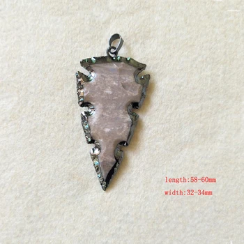 5pcs Natural stone Arrow Pendant, Gun Black Metal Plated Arrowhead Shape Rough Raw Stone Making Jewelry necklace Making PD227
5pcs Natural stone Arrow Pendant, Gun Black Metal Plated Arrowhead Shape Rough Raw Stone Making Jewelry necklace Making PD227