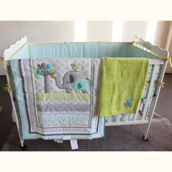 New 7 pcs baby bedding set baby crib bedding sets elephant cartoon baby nursery bedding sets Quilt Bumper Sheet Skirt
New 7 pcs baby bedding set baby crib bedding sets elephant cartoon baby nursery bedding sets Quilt Bumper Sheet Skirt
