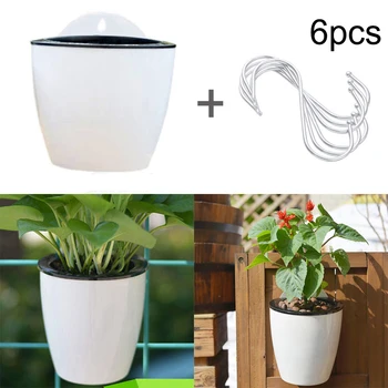 Self Watering Hanging Flower Planter Pots S Hooks Set Plant Flowerpot Wall-Mounted Plastic Flowerpot Plant Hanging Pot 3 Sizes
Self Watering Hanging Flower Planter Pots S Hooks Set Plant Flowerpot Wall-Mounted Plastic Flowerpot Plant Hanging Pot 3 Sizes