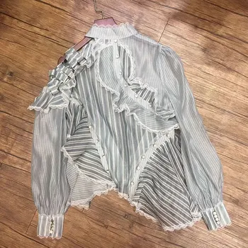 New Spring fashion style elegant temperament falbala splicing stripe long sleeve shirt frock Blouses & Shirts
New Spring fashion style elegant temperament falbala splicing stripe long sleeve shirt frock Blouses & Shirts
