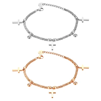 BONISKISS Women's Bangle & Bracelets Cross Pattern Adjustable Jewelry Lady's Stainless Steel Bracelet Pulseras Mujer Charm Gift
BONISKISS Women's Bangle & Bracelets Cross Pattern Adjustable Jewelry Lady's Stainless Steel Bracelet Pulseras Mujer Charm Gift