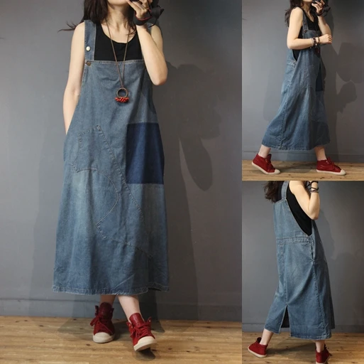 Spring Autumn Women Casual All-match Loose Plus Size Vintage Spaghetti Strap Denim Dresses
Spring Autumn Women Casual All-match Loose Plus Size Vintage Spaghetti Strap Denim Dresses