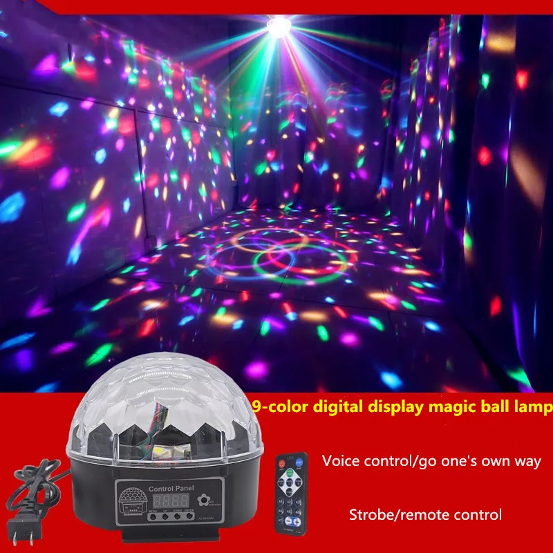RGB Premium Sound Control Stage Light LED 27W 9LEDS RGB Magic Crystal Ball Lamp Disco Light Laser Wedding home Party lase
RGB Premium Sound Control Stage Light LED 27W 9LEDS RGB Magic Crystal Ball Lamp Disco Light Laser Wedding home Party lase