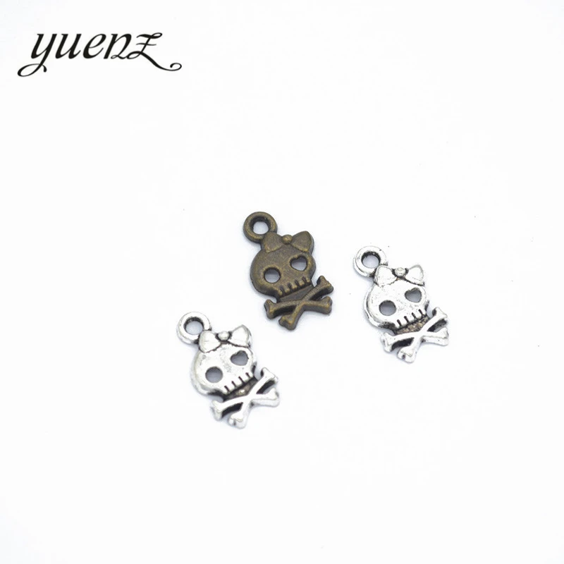 YuenZ 40pcs Small Skull Charm Antique Silver color Charms For Necklace Bracelet Jewelry Making Handmade Crafts 16*9mm F9
YuenZ 40pcs Small Skull Charm Antique Silver color Charms For Necklace Bracelet Jewelry Making Handmade Crafts 16*9mm F9