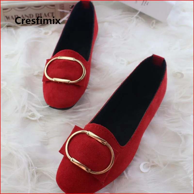 Cresfimix women fashion classic round toe flock office flat shoes lady cute sweet slip on flats spring casual street shoes a3546
Cresfimix women fashion classic round toe flock office flat shoes lady cute sweet slip on flats spring casual street shoes a3546