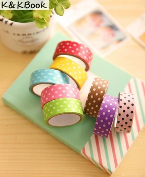 K&KBOOK 8pc/lot Polka Dots DIY Washi Stationery Decorative Decor Masking Adhesive Tape Scrapbooking Sticker Articulos Papeleria
K&KBOOK 8pc/lot Polka Dots DIY Washi Stationery Decorative Decor Masking Adhesive Tape Scrapbooking Sticker Articulos Papeleria
