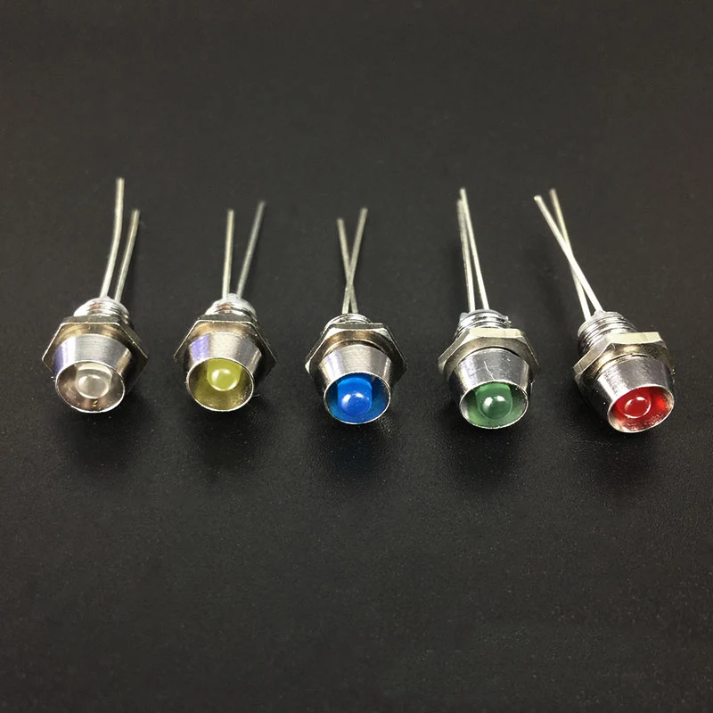 3V 5V 12V 24V 220V Metal Indicator Light 6mm LED Power Signal F5 Lamp Beads without Wire 10pcs
3V 5V 12V 24V 220V Metal Indicator Light 6mm LED Power Signal F5 Lamp Beads without Wire 10pcs