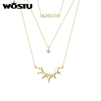 WOSTU 2020 Fashion Sun Sunshine Gold Color Necklace Pendant Zircon Long Necklace For Women Luxury Wedding Jewelry ZBFN078
WOSTU 2020 Fashion Sun Sunshine Gold Color Necklace Pendant Zircon Long Necklace For Women Luxury Wedding Jewelry ZBFN078